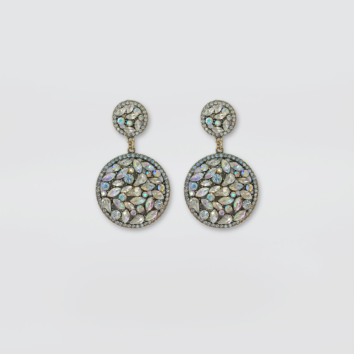 Bedazzel 'Two Hoop Diamante' Earrings