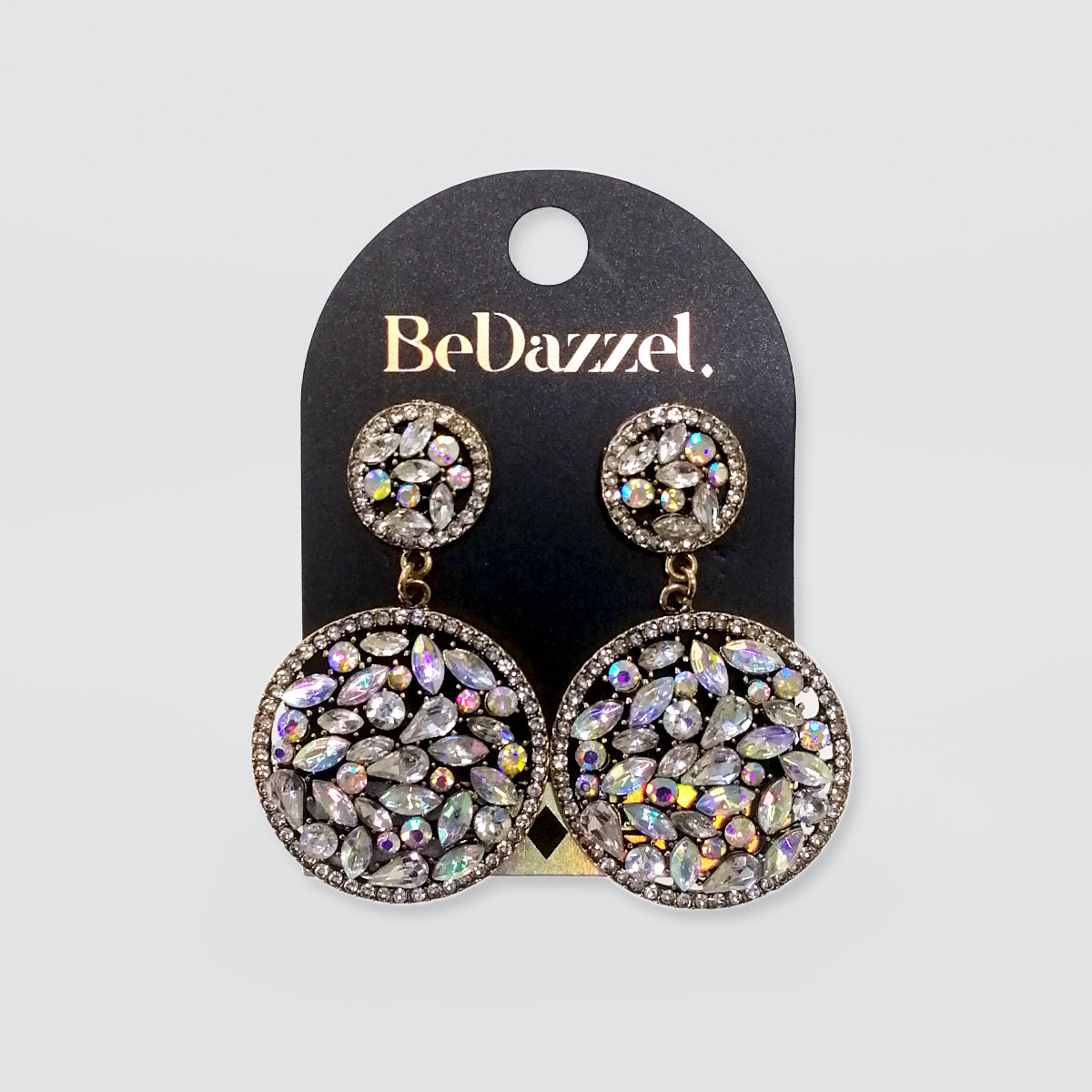 Bedazzel 'Two Hoop Diamante' Earrings