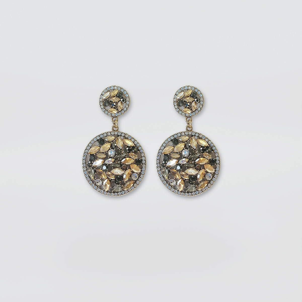 Bedazzel 'Two Hoop Diamante' Earrings