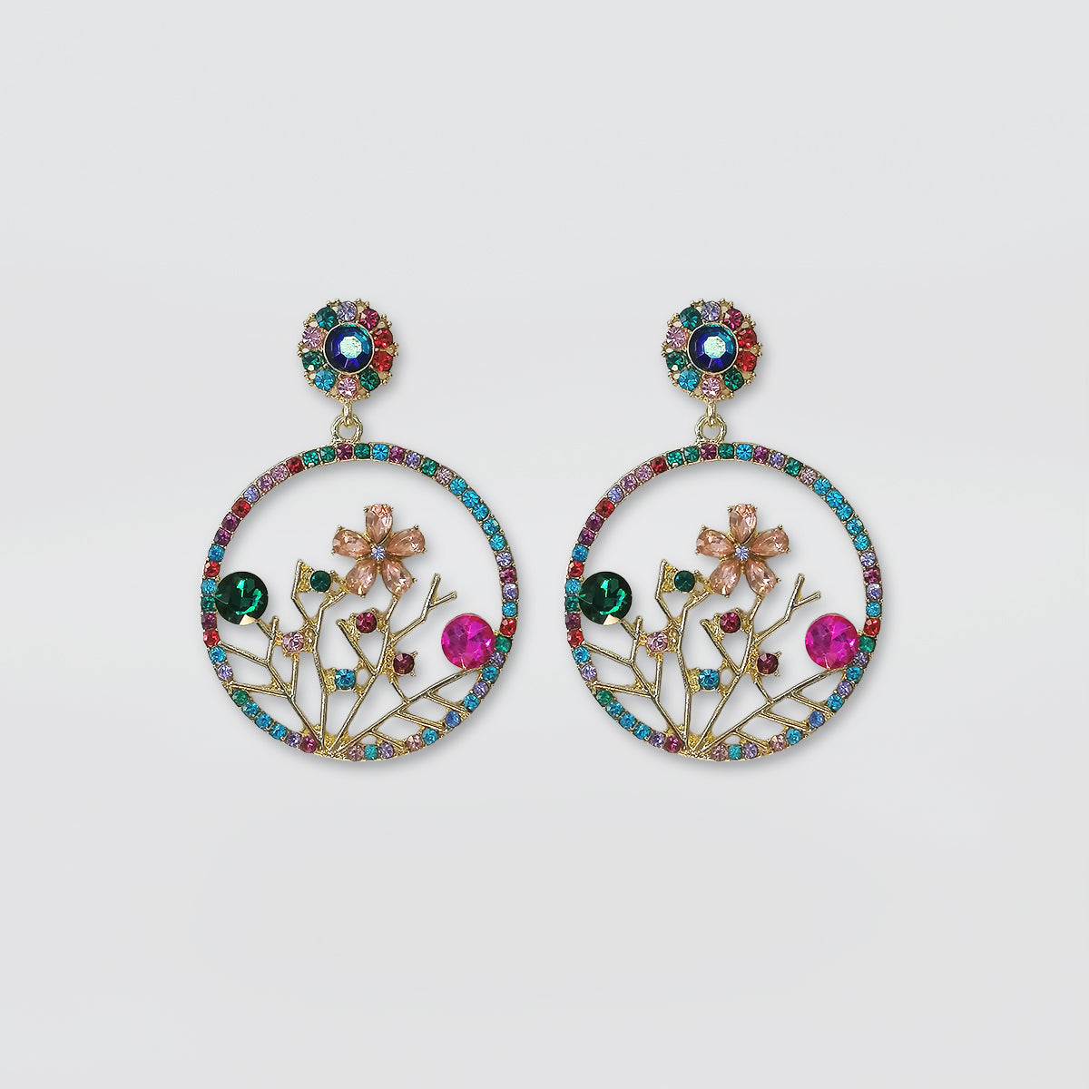 Bedazzel 'Garden In Hoop' Earrings