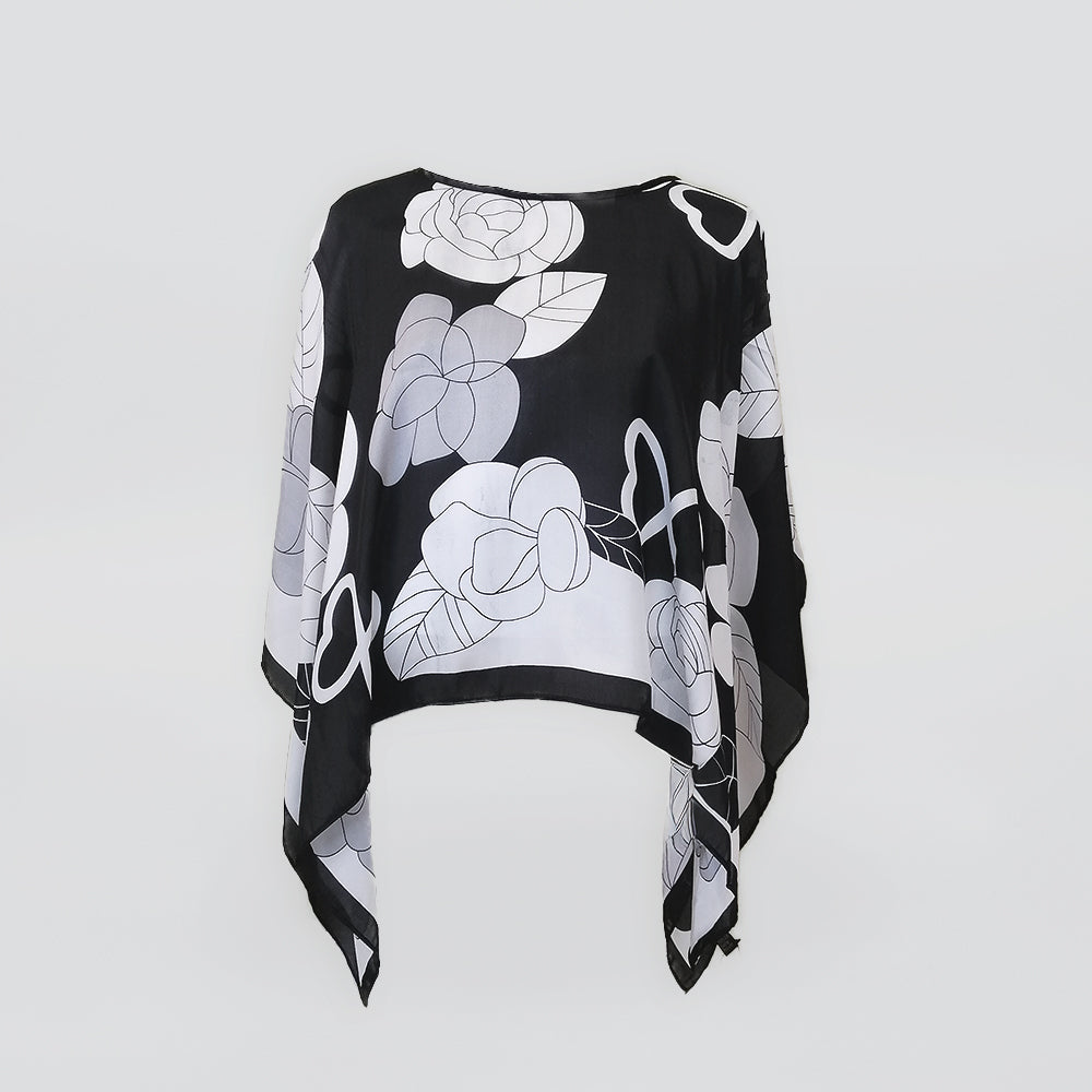 Picasso Style Floral Poncho