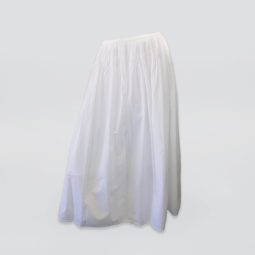 Cotton Shirred Skirt