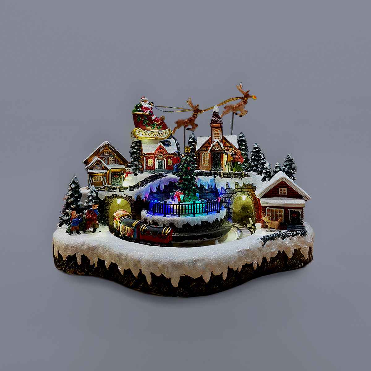 Christmas Santa & Village Diorama