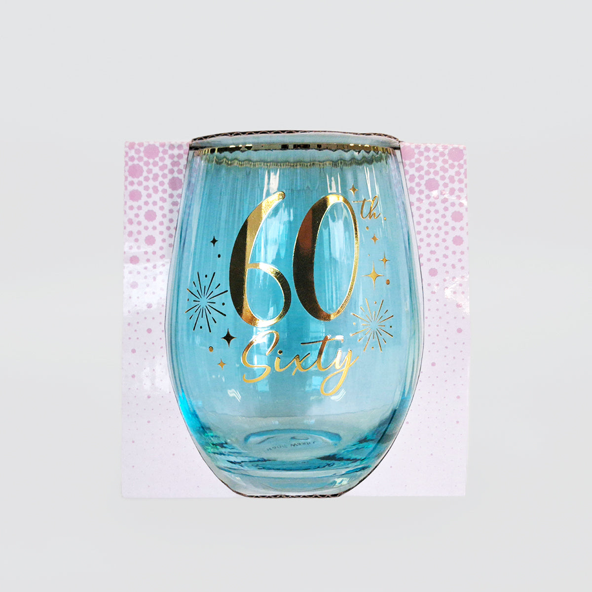 60th Fluted Stemless Glass