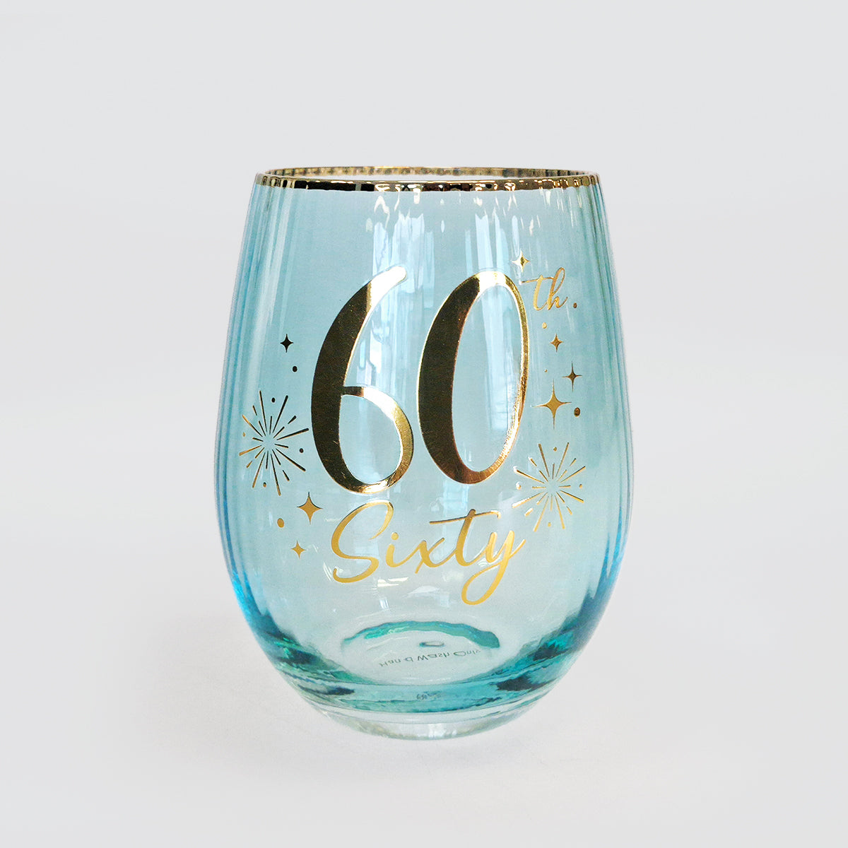 60th Fluted Stemless Glass
