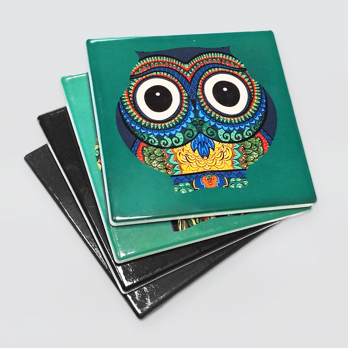 Ceramic Coaster Set/4 - Owls