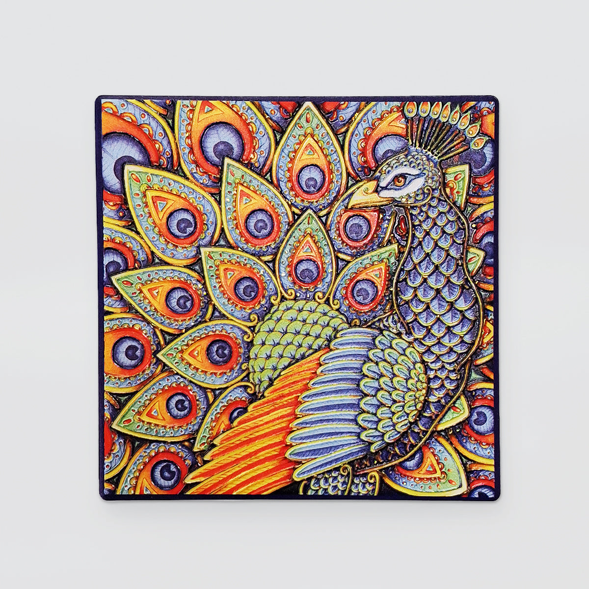Ceramic Coaster Set/4 - Peacocks