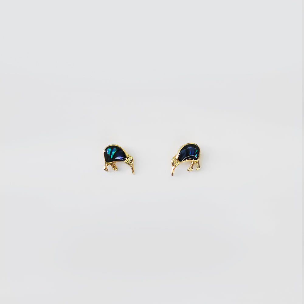 Kiwi Paua Studs - Gold