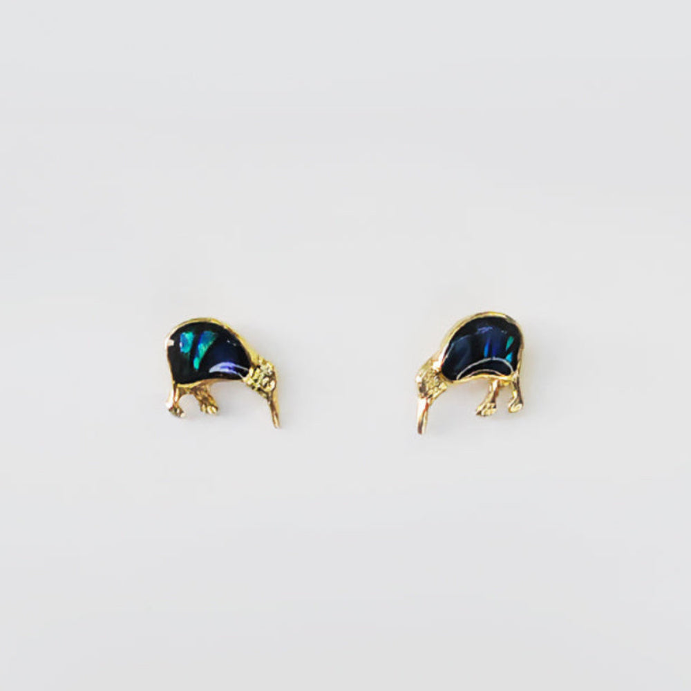 Kiwi Paua Studs - Gold