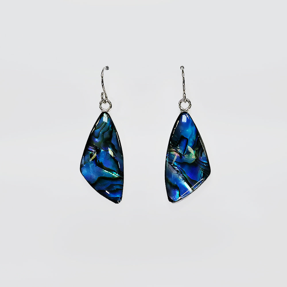 Paua Earrings - 'Carved'