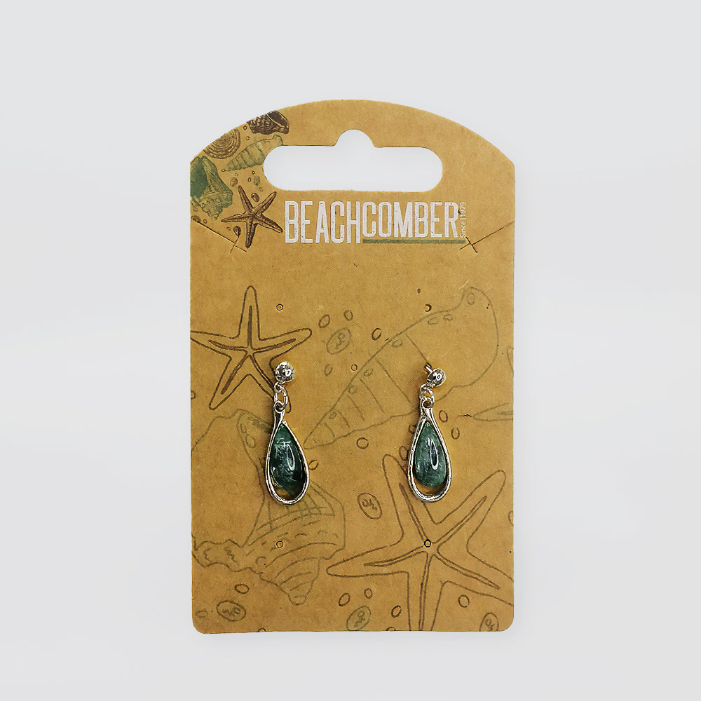 NZ Pounamu Earrings - 'Rounded'