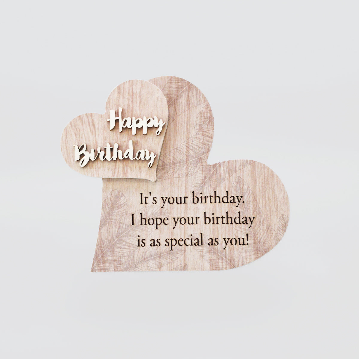 Wooden Heart - 'Happy Birthday'