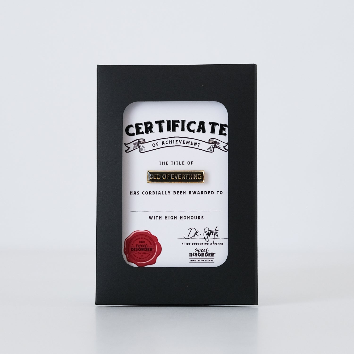 Badge & Certificate - 'CEO Of Everything'