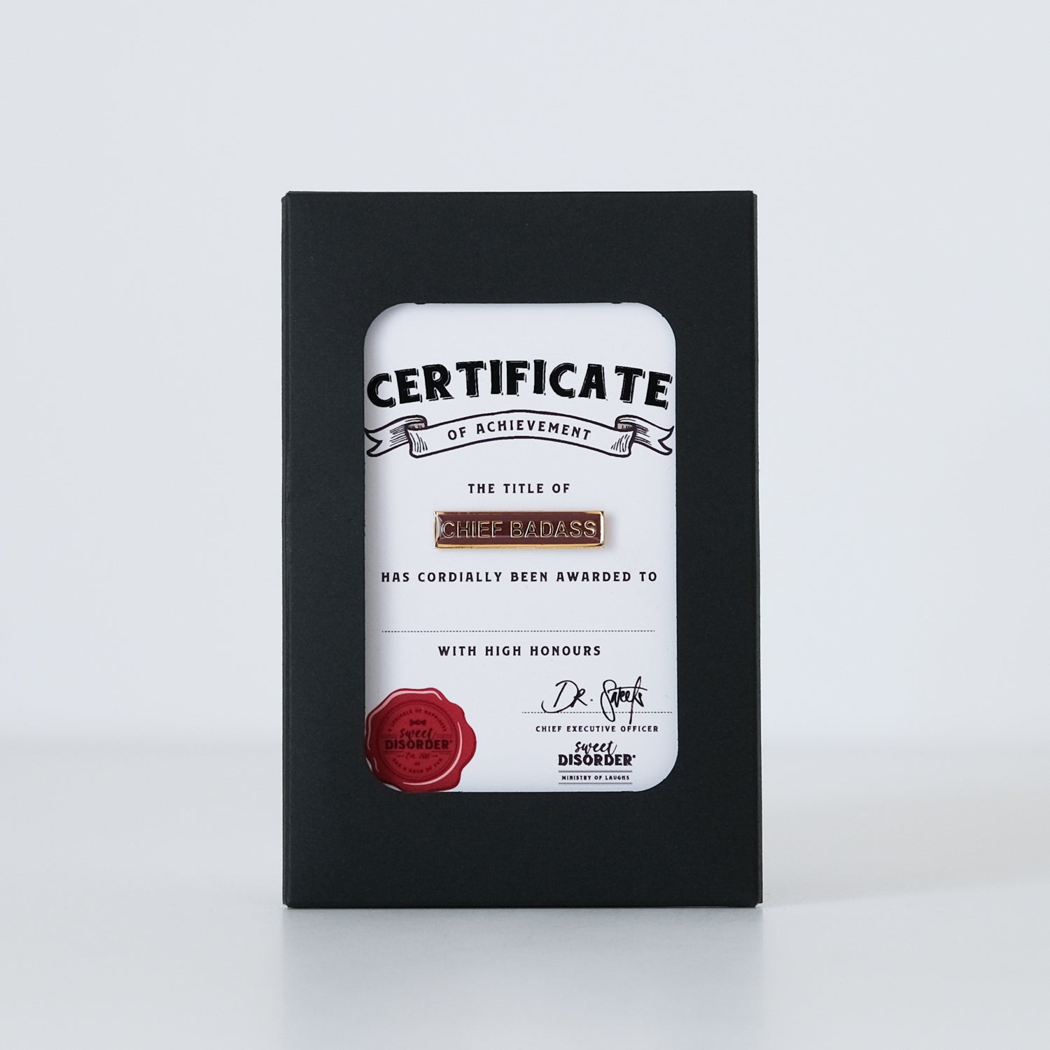 Badge & Certificate - 'Chief Badass'