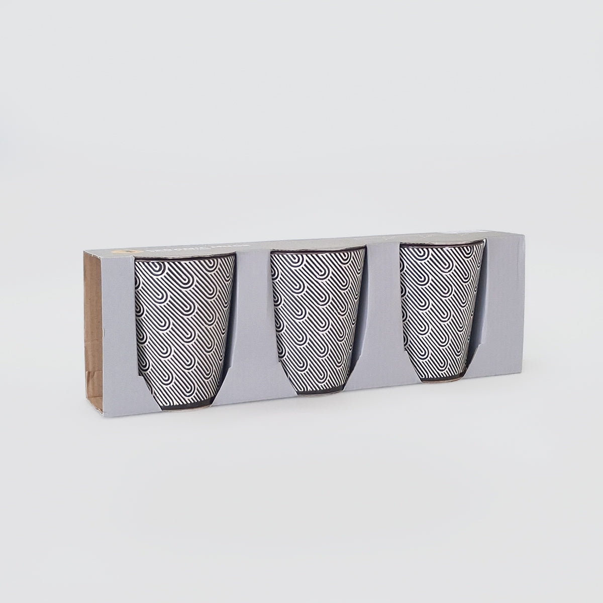 Ceramic Mugs Set/3 - 'Paperclip Weave'