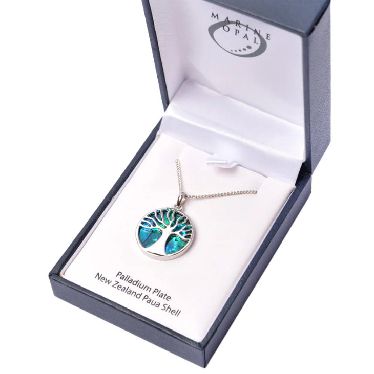 Paua Necklace - 'Tree Of Life'