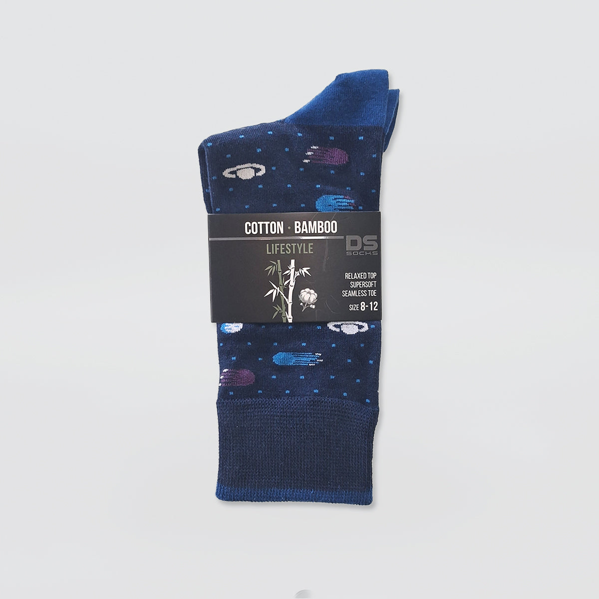 DS Bamboo Cotton Crew 'Planets' Socks