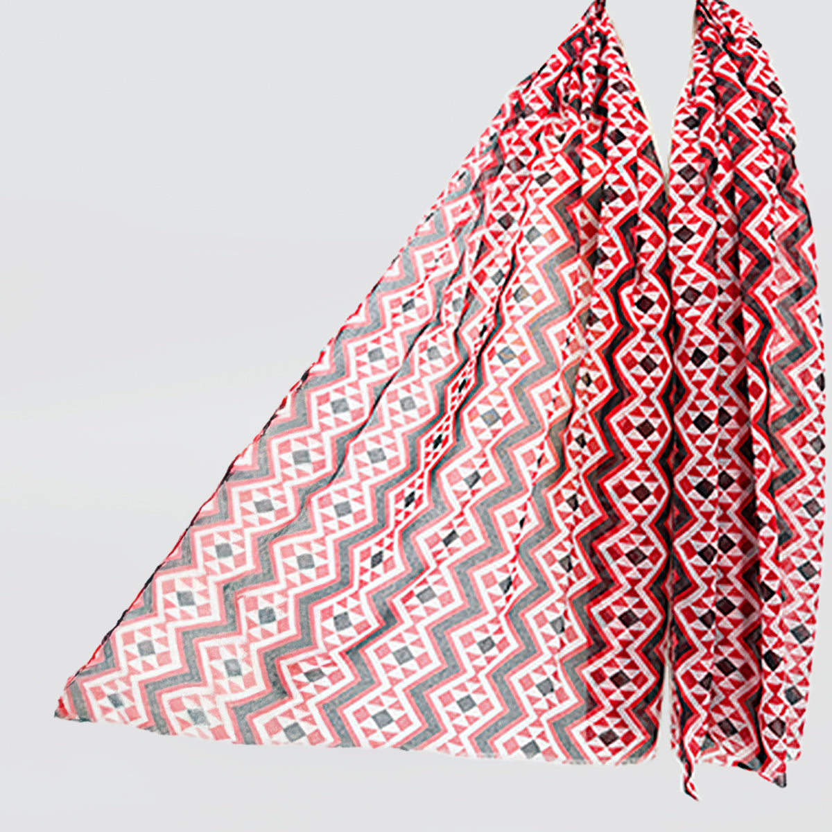 Red & Black 'Maori Weave' Scarf