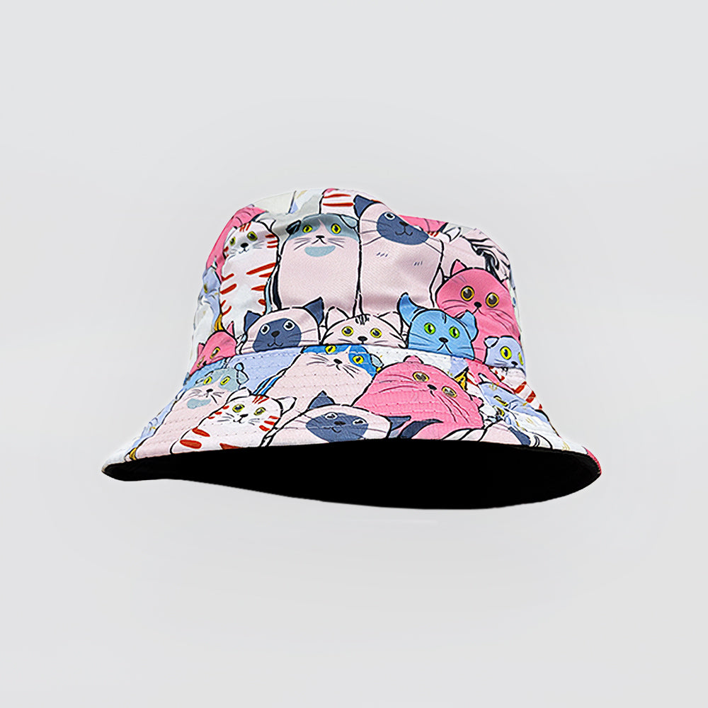 Cat Bucket Hats - Reversible