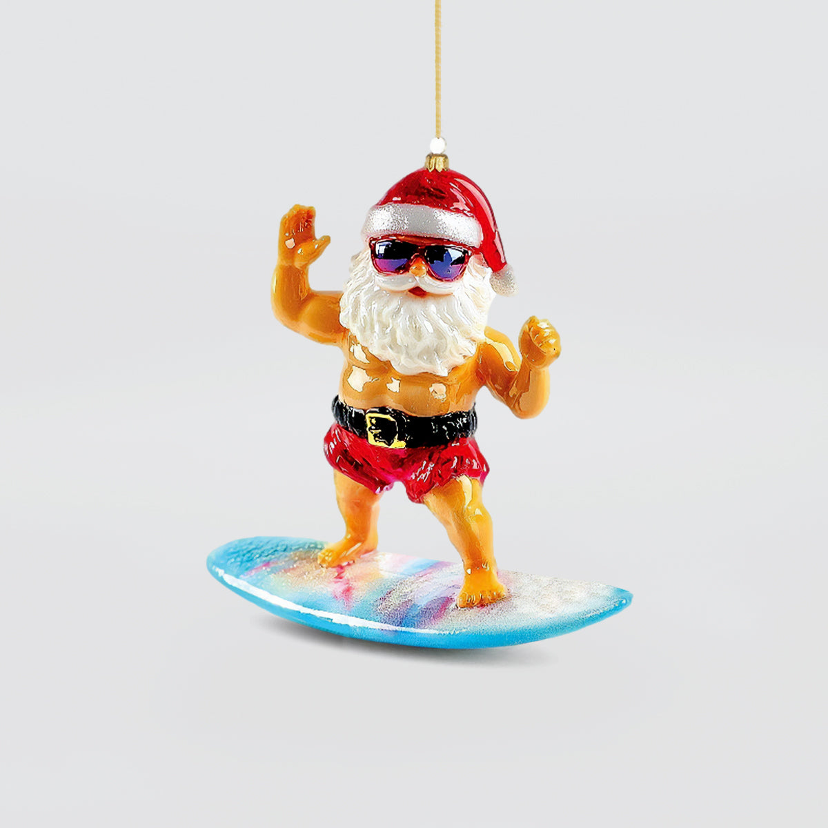 Surfing Santa Bauble