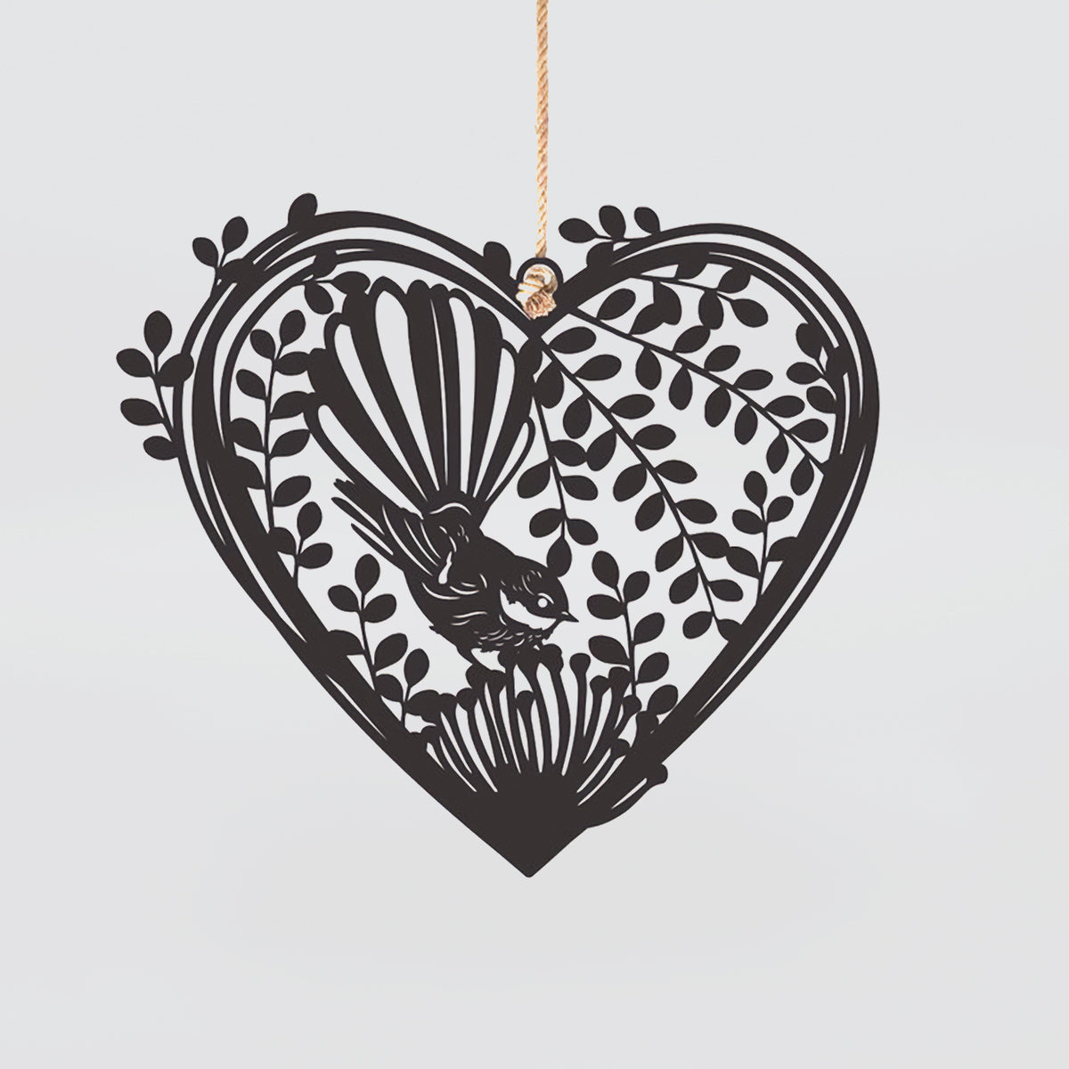 NZ Hanging Metal Hearts - 17cm