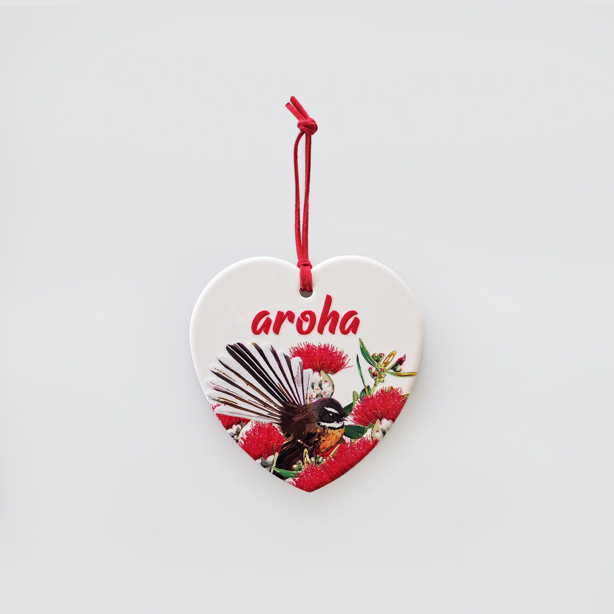 Ceramic Heart - Aroha 'Fantail'