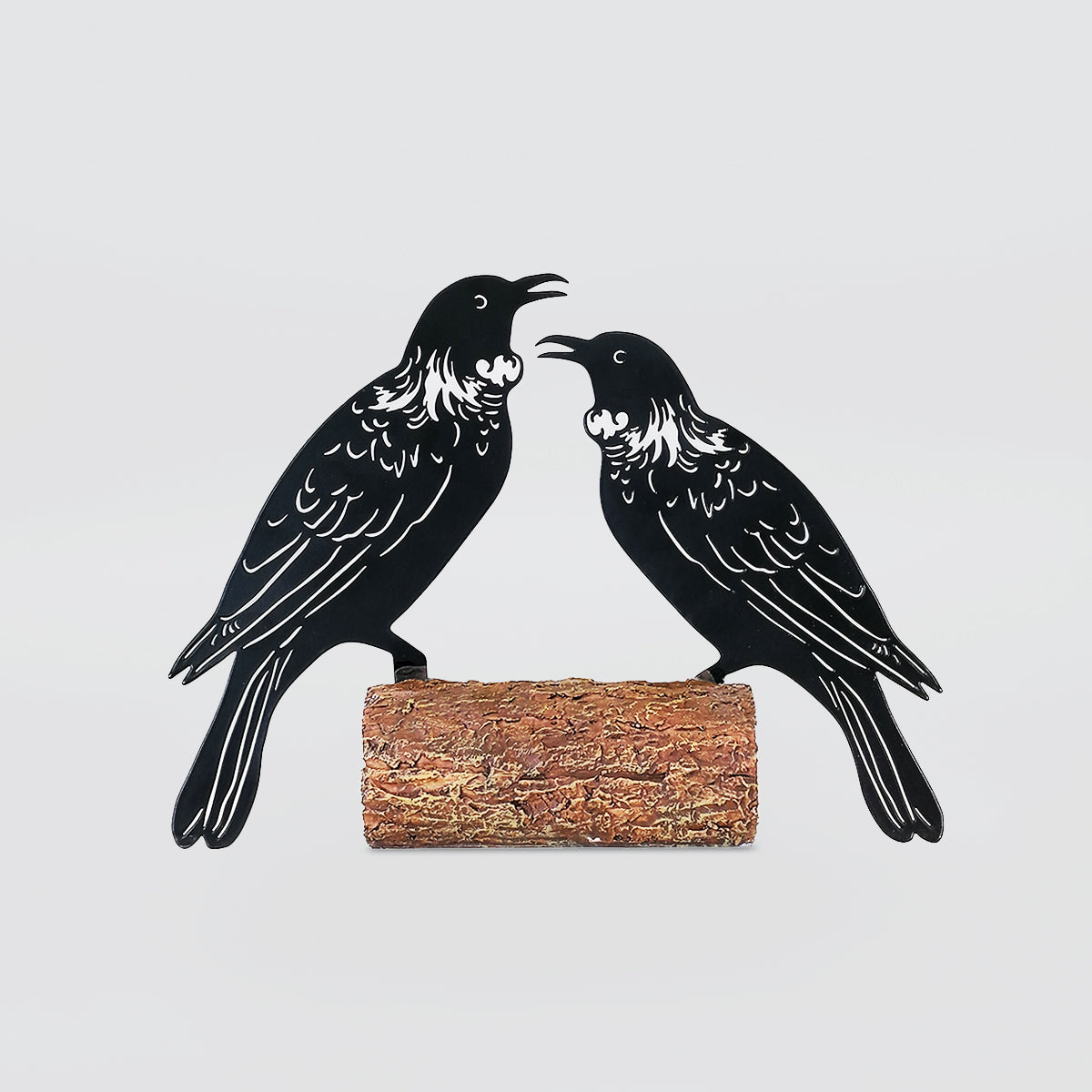 Birds Sitting On Logs Scuplture