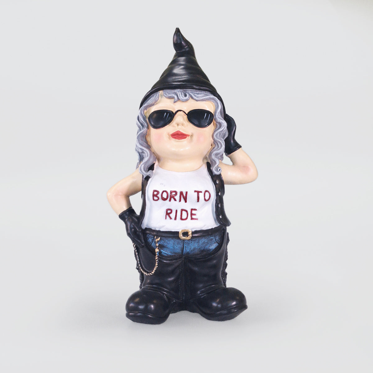 Biker Chick Gnome - 'Born To Ride'