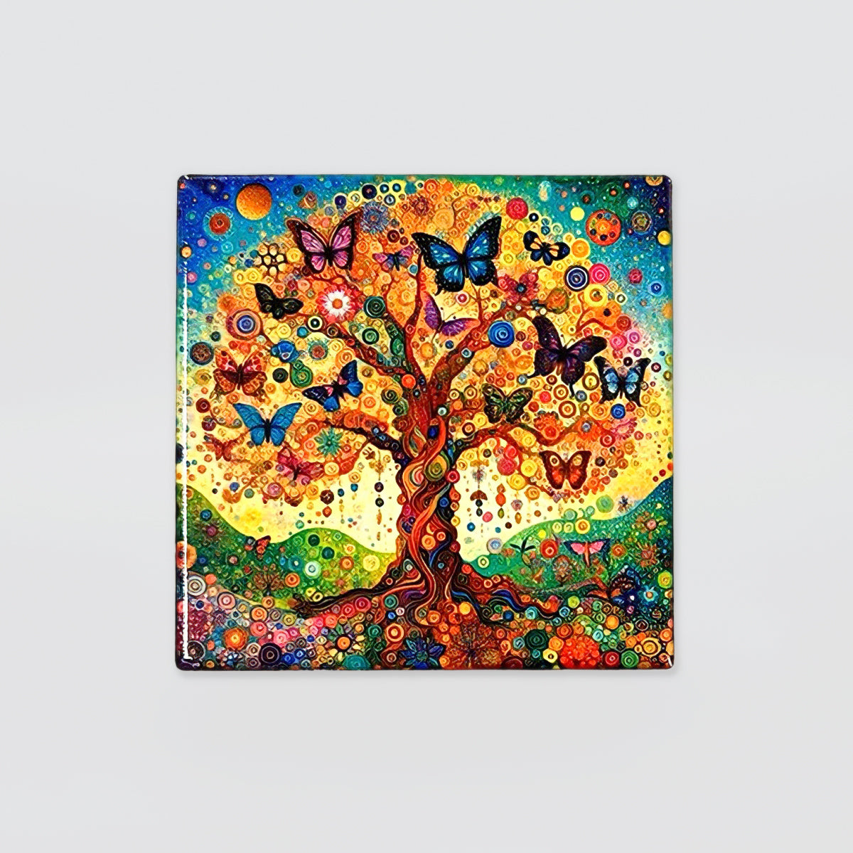 Square Coasters - "Tree Of Life' Set/4