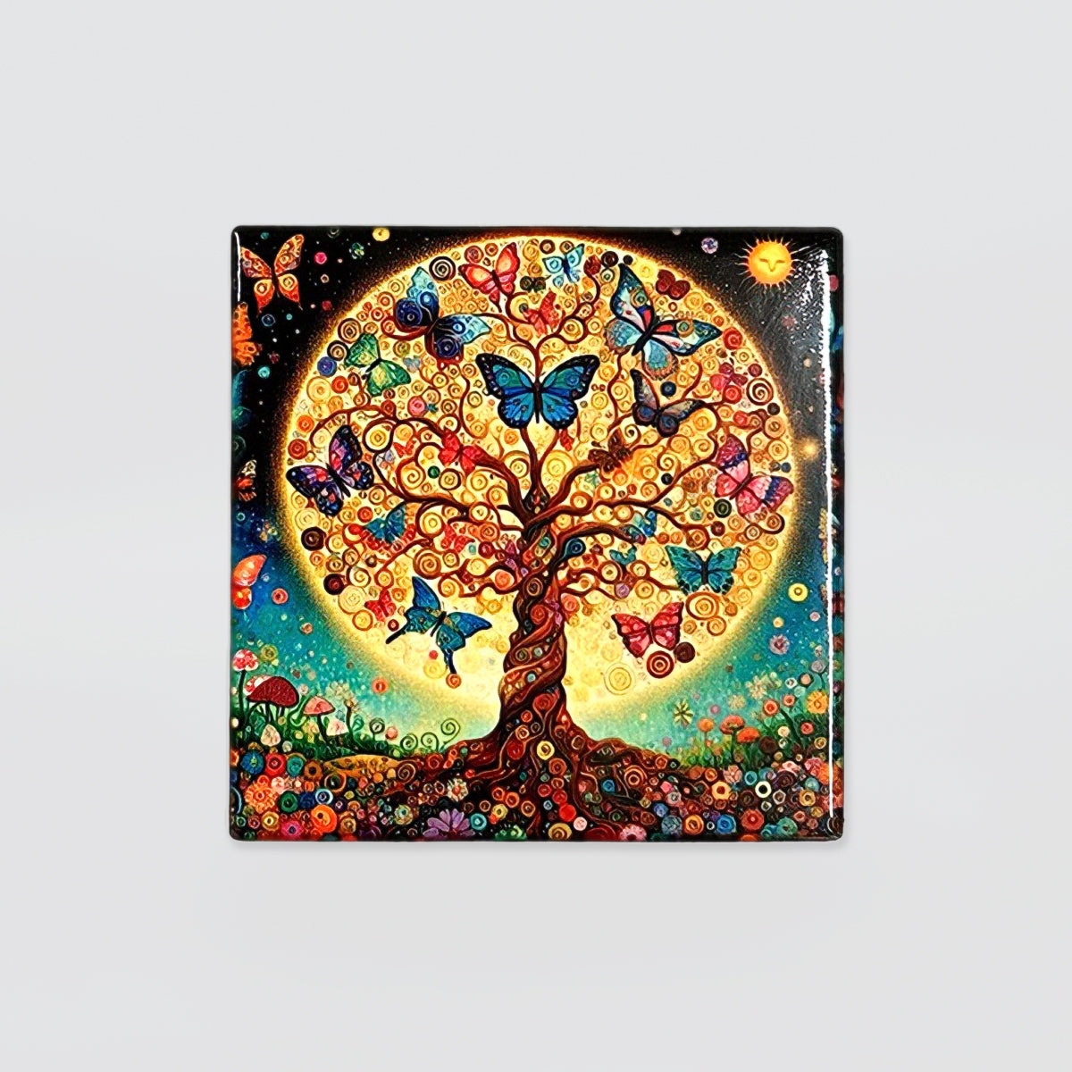 Square Coasters - "Tree Of Life' Set/4
