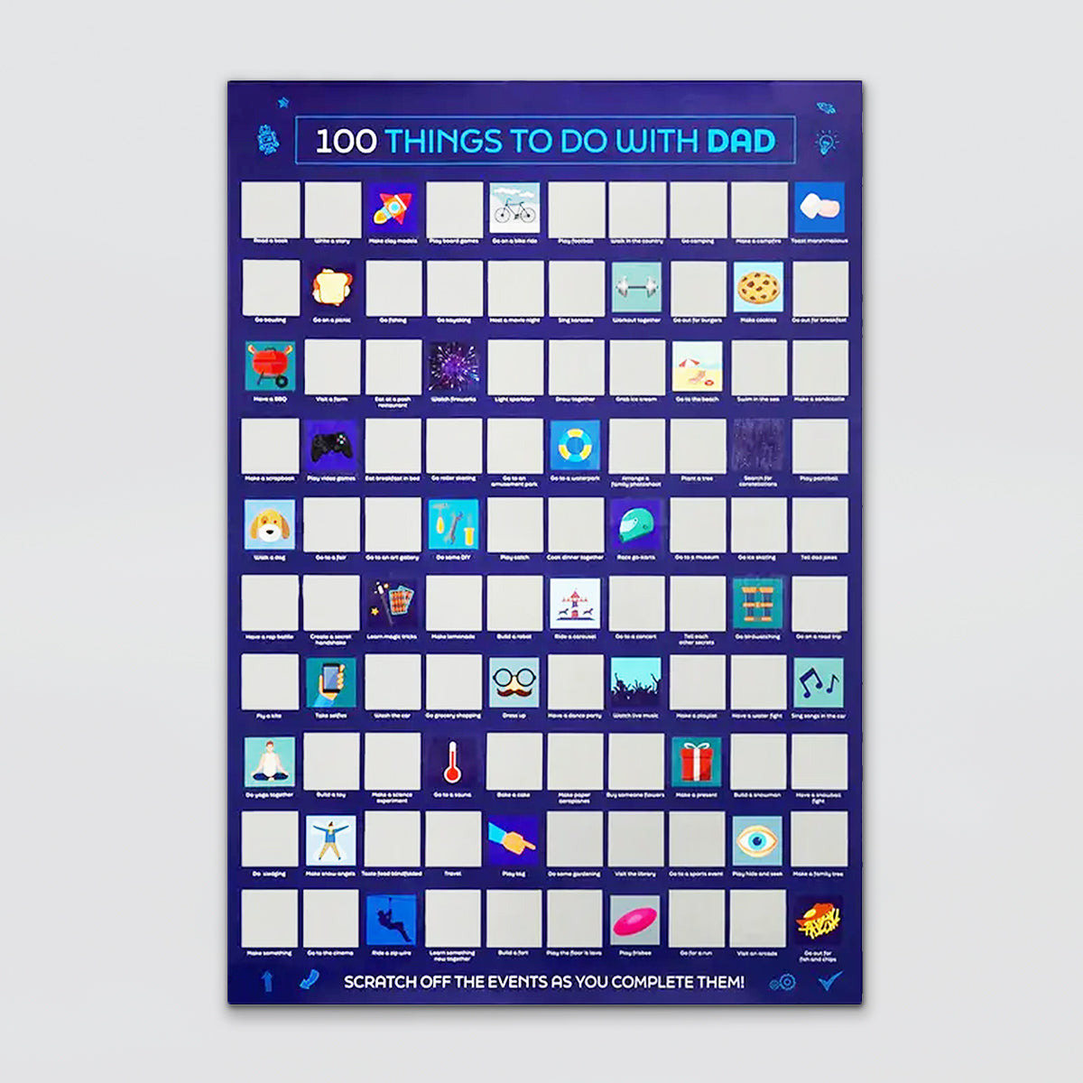 100 Things To Do With Dad - Scratch Poster