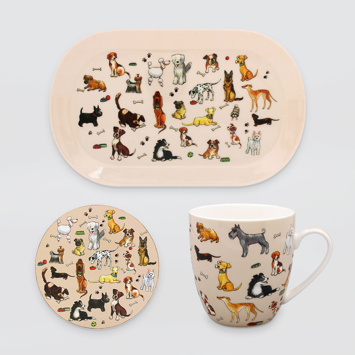 Hot Dog - Mug, Coaster & Tray Set