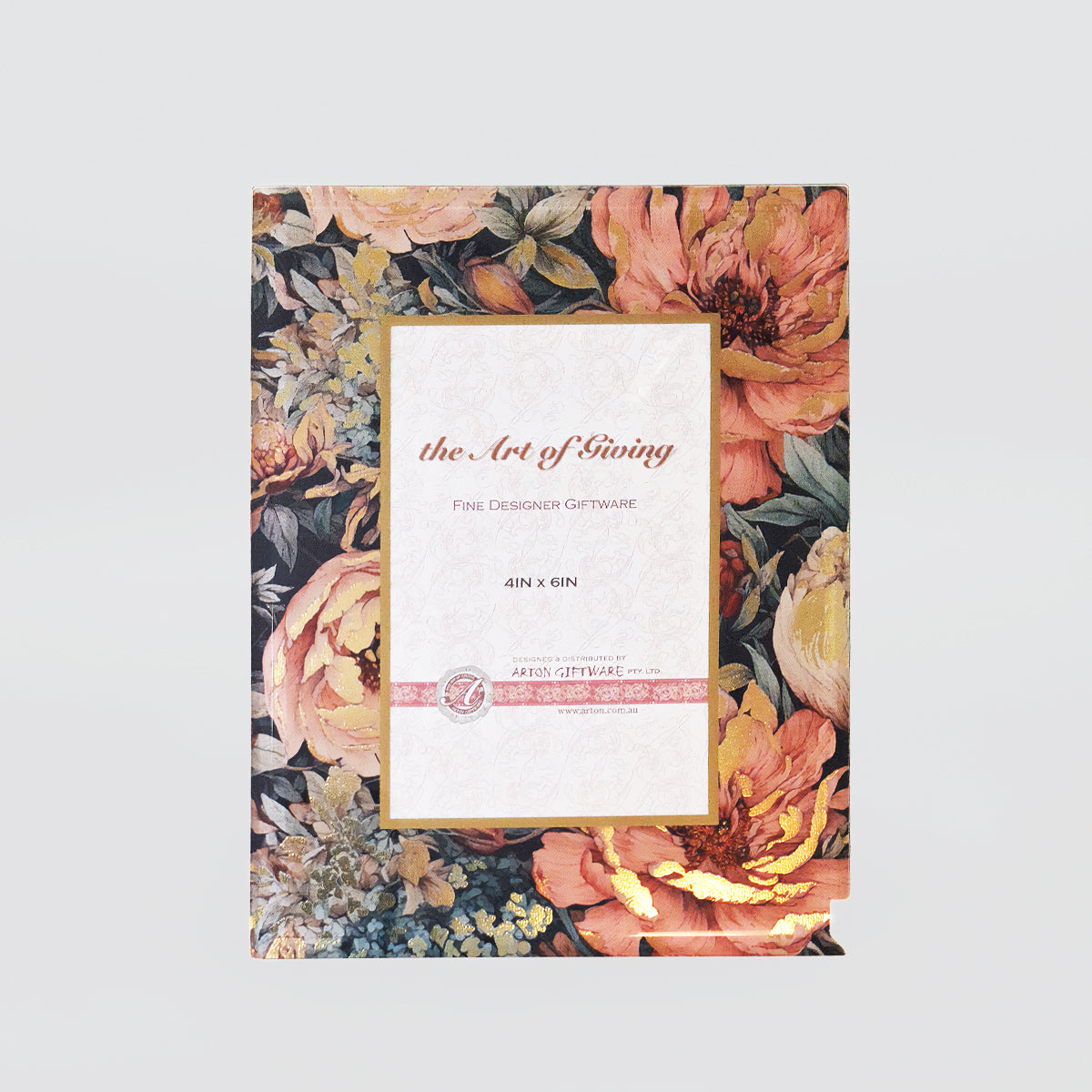 Red Flower Glass Frame - 4x6