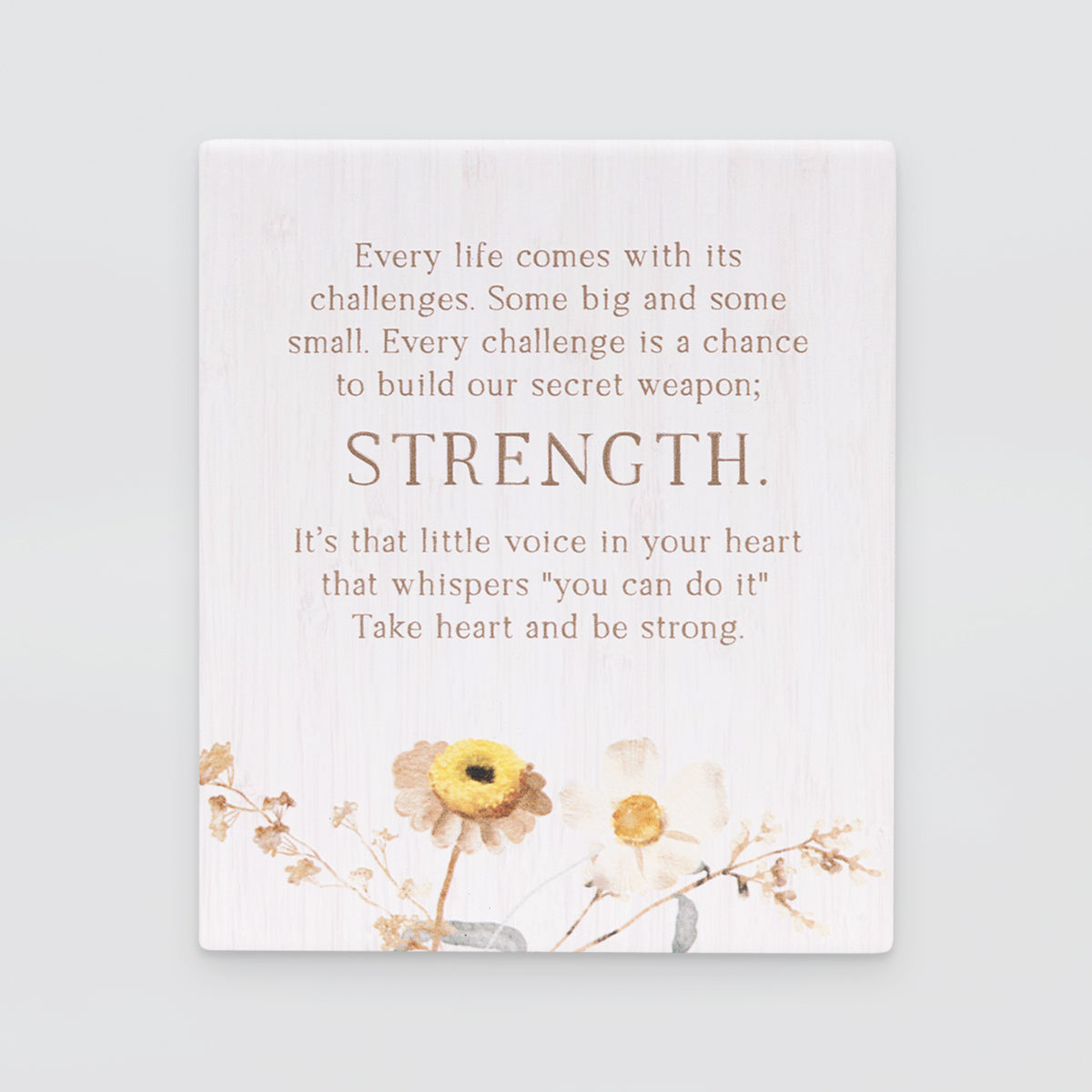 Rustic Meadow - Plaque Verse - Strength