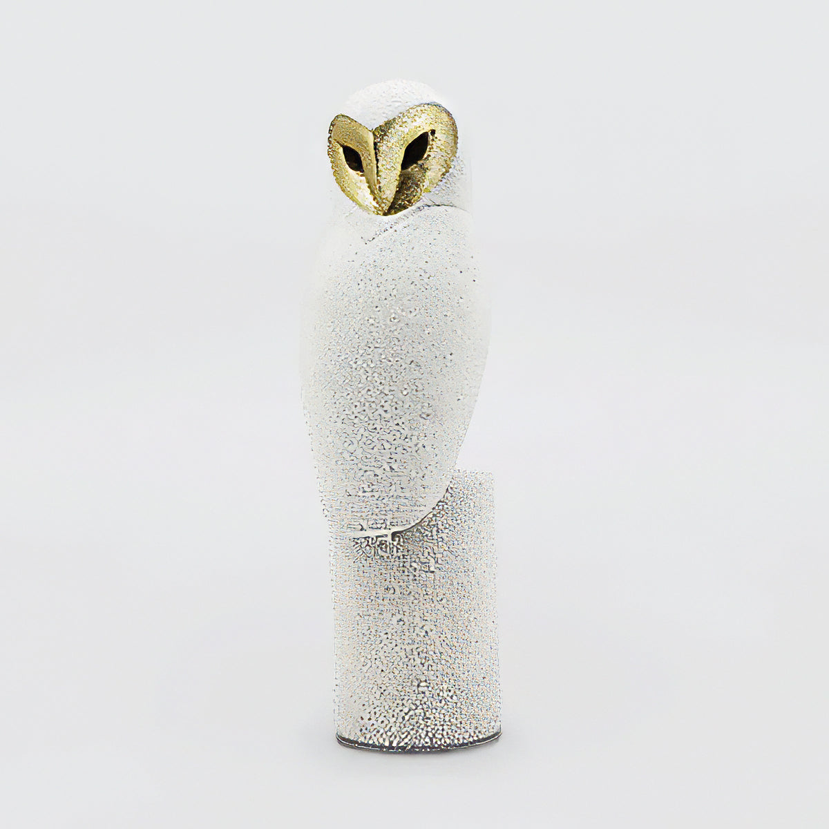 Resin White & Gold Owl - Decor Statue