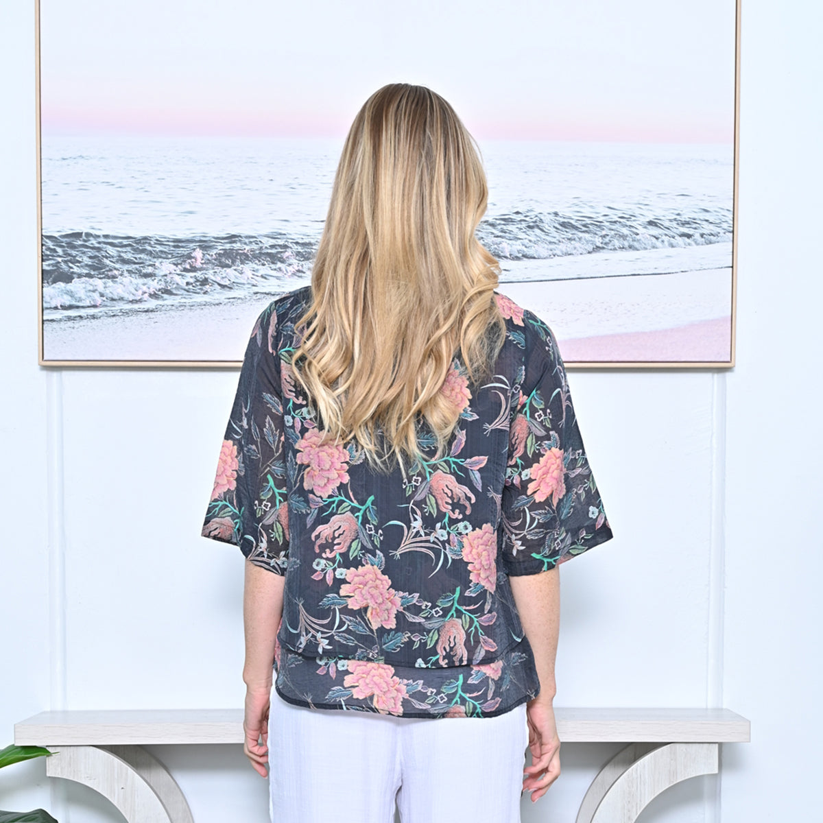 Layered Floral Cotton Top