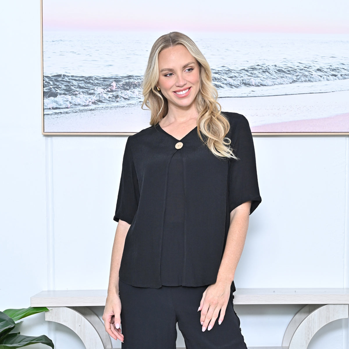 One Button Layered Top