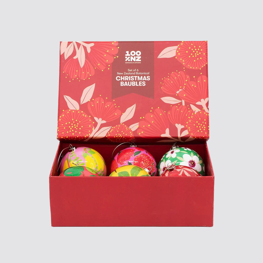 NZ Botanical Baubles S/6