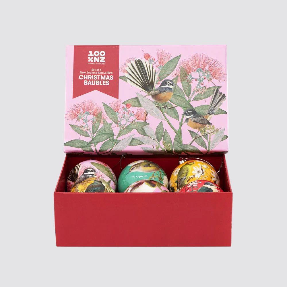 NZ Native Birds Baubles S/6