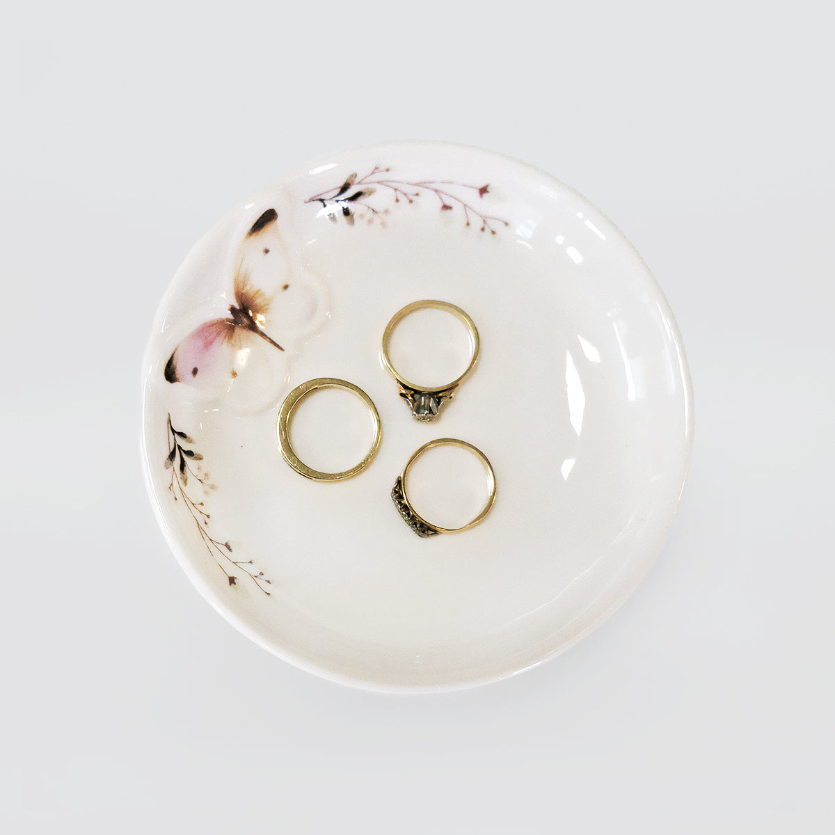 Ceramic Butterfly Trinket Dish