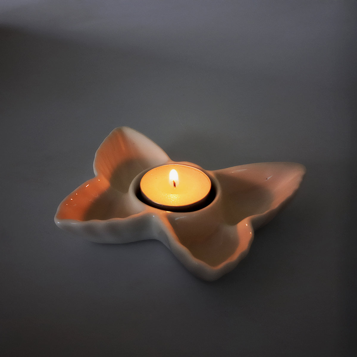 Butterfly Ceramic Tealight Candleholder
