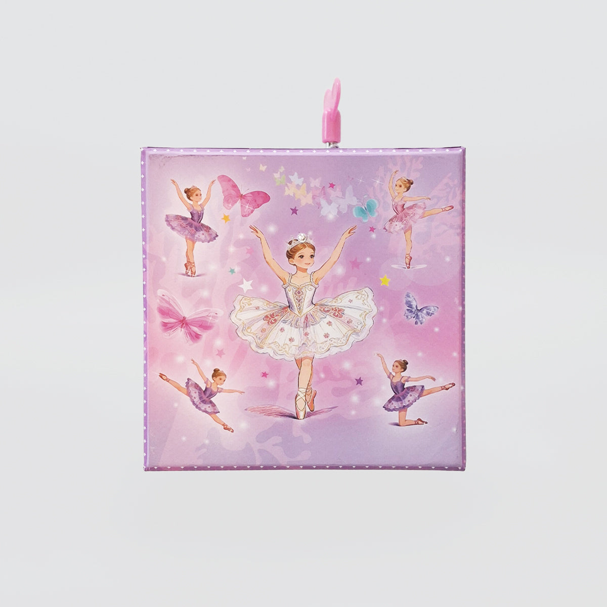 Square Music Box - 'Pink Ballerina'