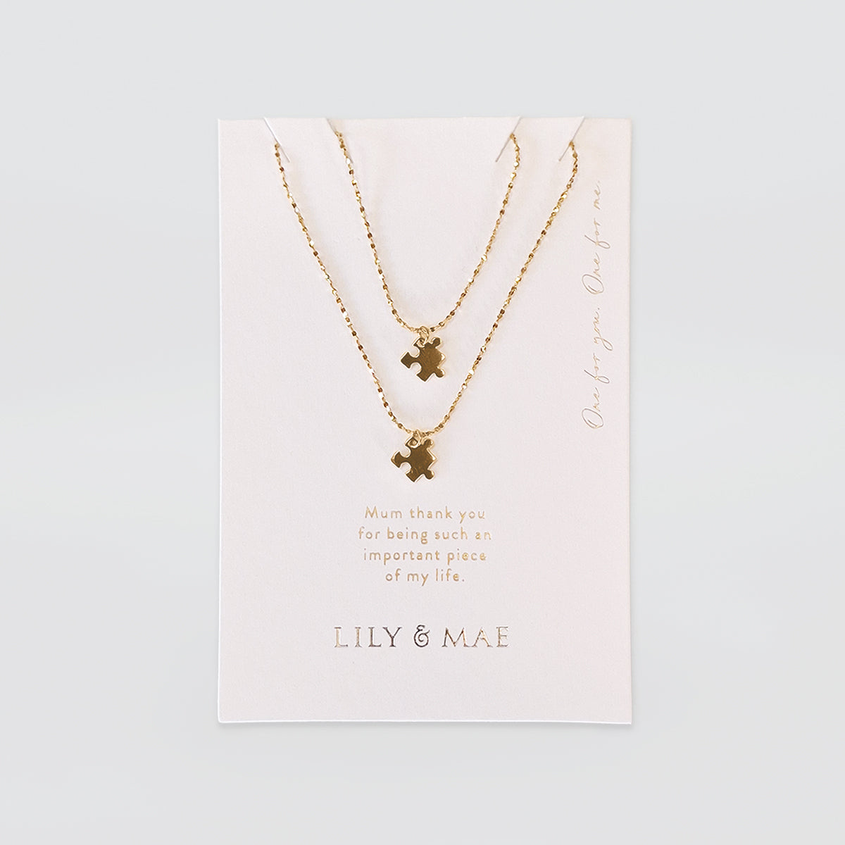 Lilly&Mae - 'Puzzle Pieces' Matching Necklaces