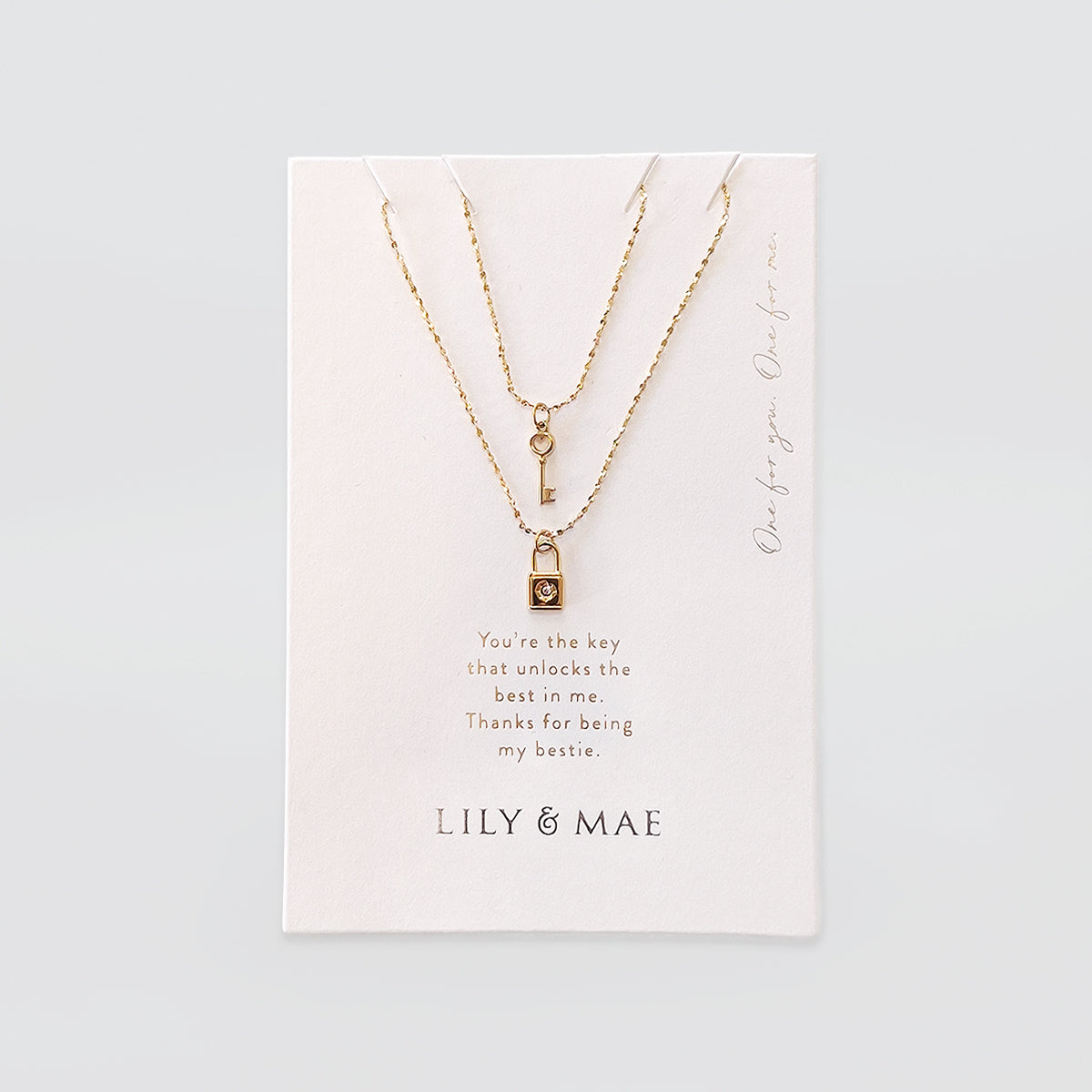 Lilly&Mae - 'Lock & Key' Matching Necklaces