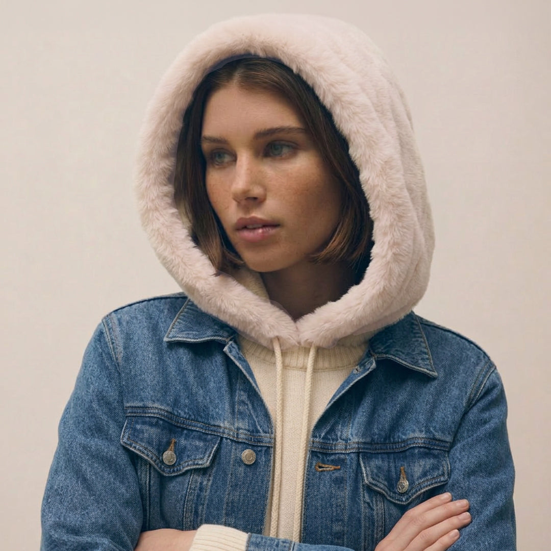 Faux Fur Hooded Scarves