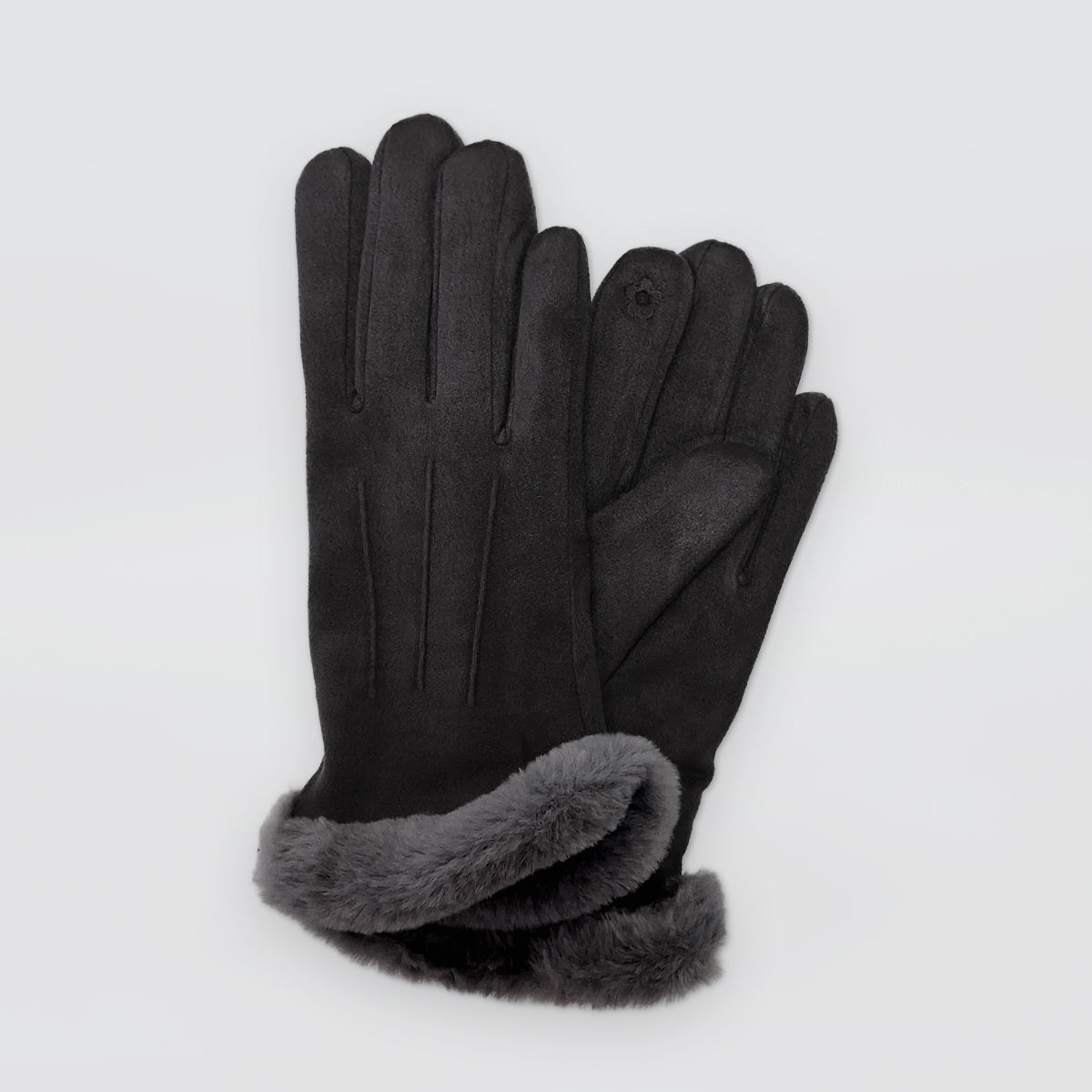 Fur Cuff Gloves With Soft Inner