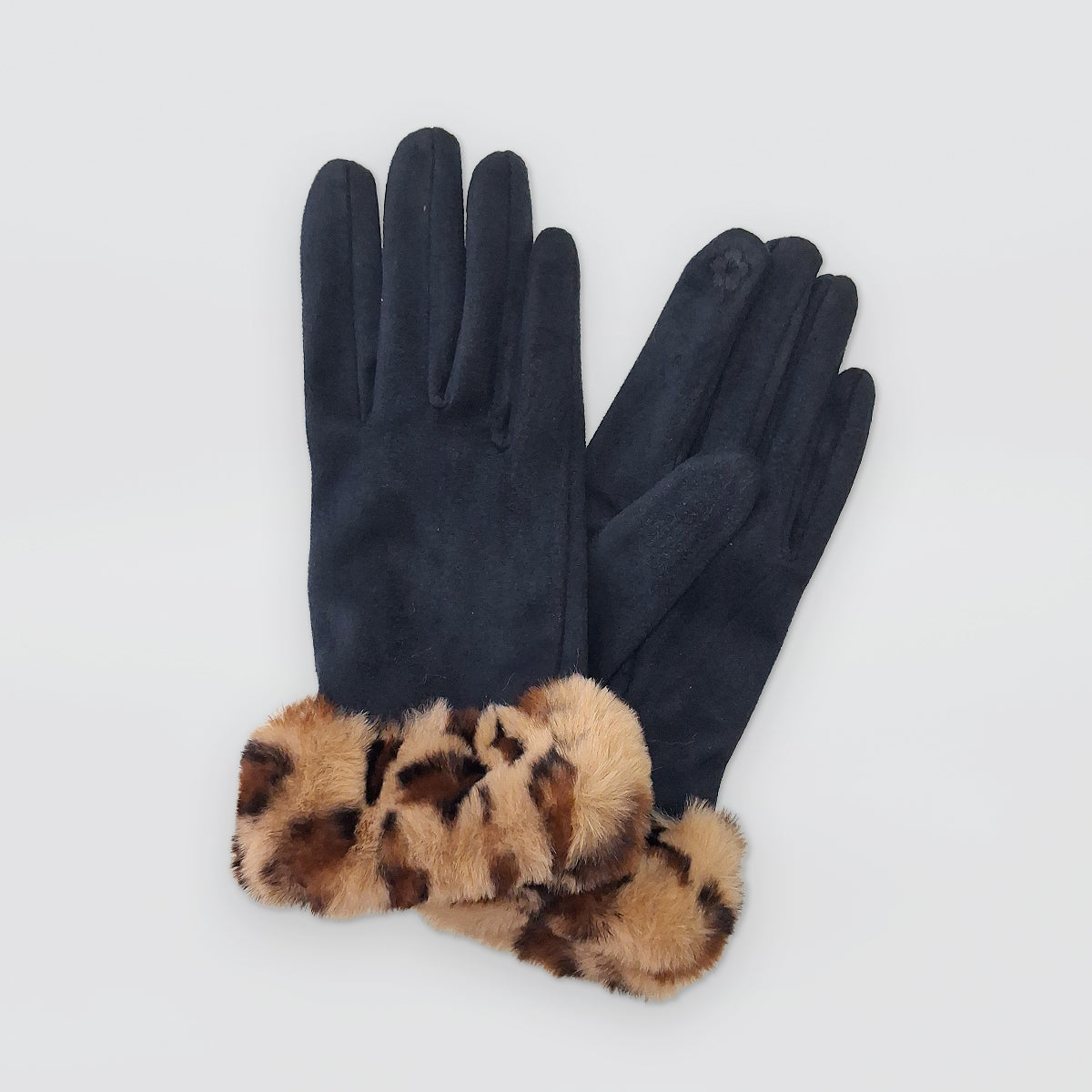 Animal Print Cuff Gloves