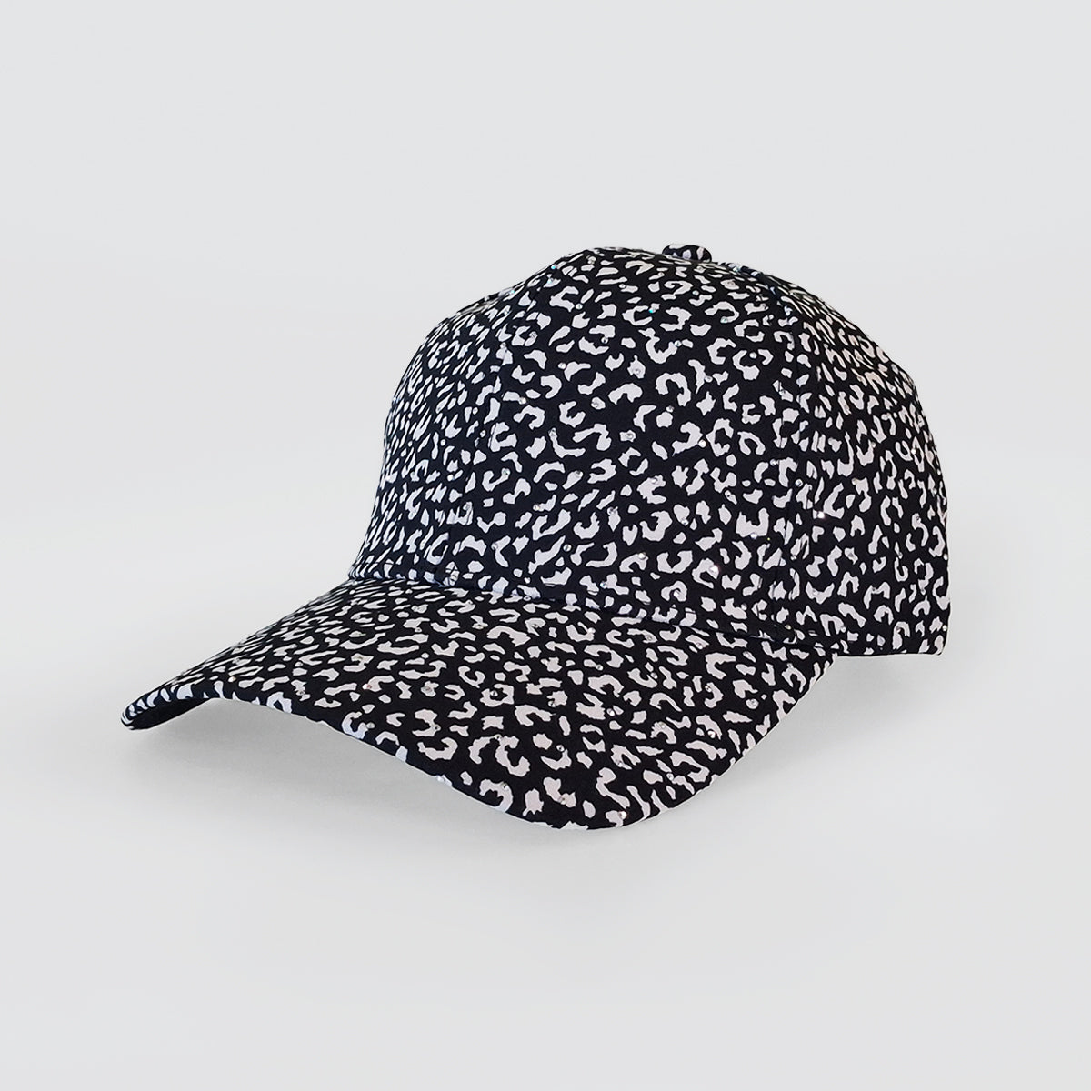 Diamante Leopard Print Caps