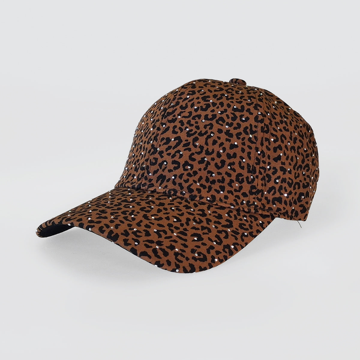 Diamante Leopard Print Caps