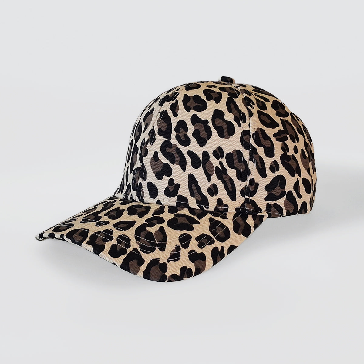 Beige Leopard Print Cap